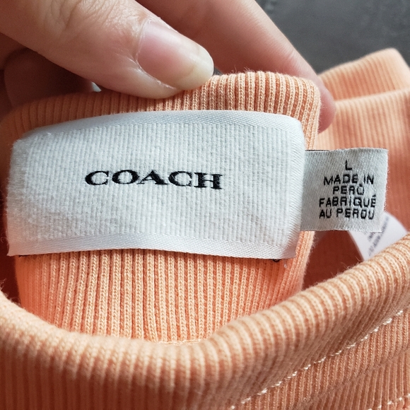 Coach Womens Peach Orange White Jogger Sweatpants Deadstock NWOT - Picture 8 of 12